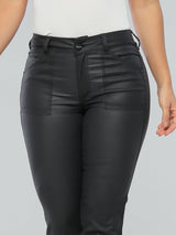 Leila Faux Leather Butt Lift Jeans CB4033