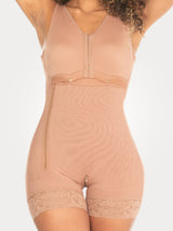 Sculpting Faja with Side Zipper & Built-In Bra NS053
