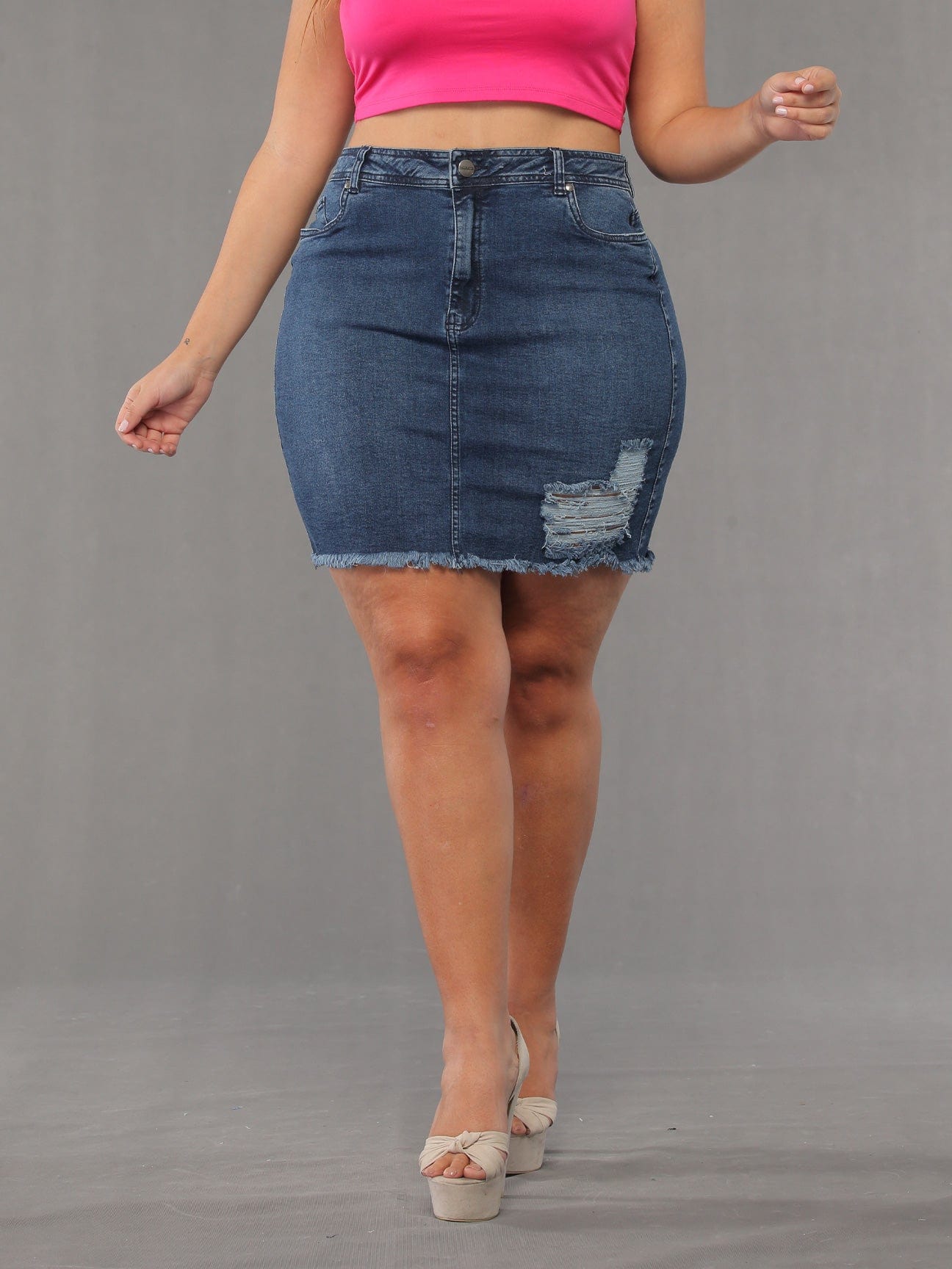 Isabella Butt Lift Jean Skirt 14185