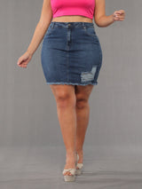 Isabella Butt Lift Jean Skirt 14185