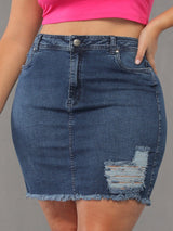 Isabella Butt Lift Jean Skirt 14185