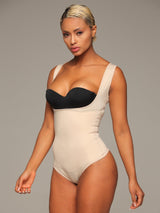 Waist Cinching Vest Thong Bodysuit 6056