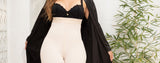 wedding body shaper faja beige with slik black robe