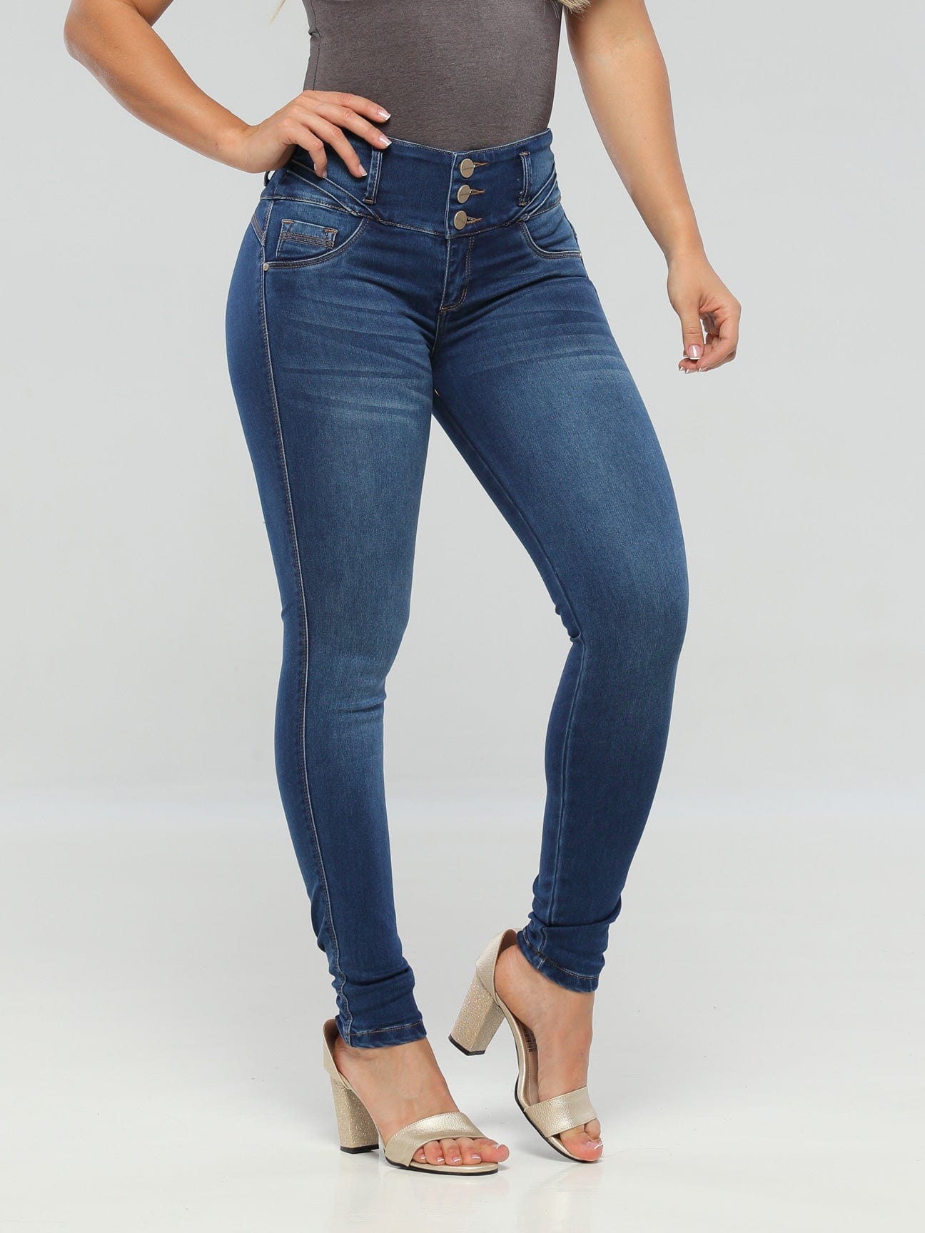 Colombian Jeans Blue - push up - Blue Denim - Amatista Jeans