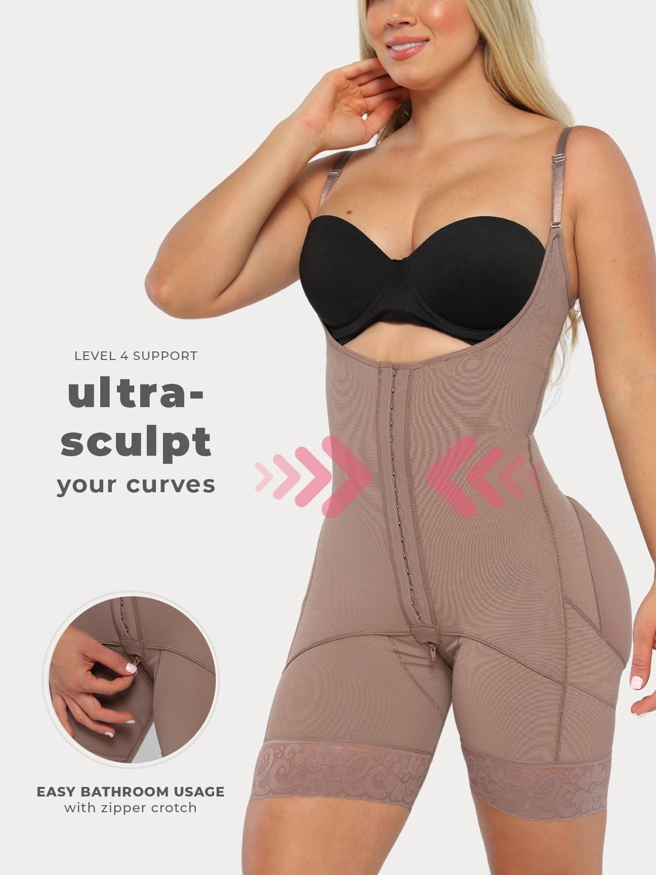 Ultra-Sculpt Faja with Hooks & Round Lift CB452