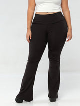 Leggings acampanados de levantamiento de glúteos empoderados con control de barriga 1288