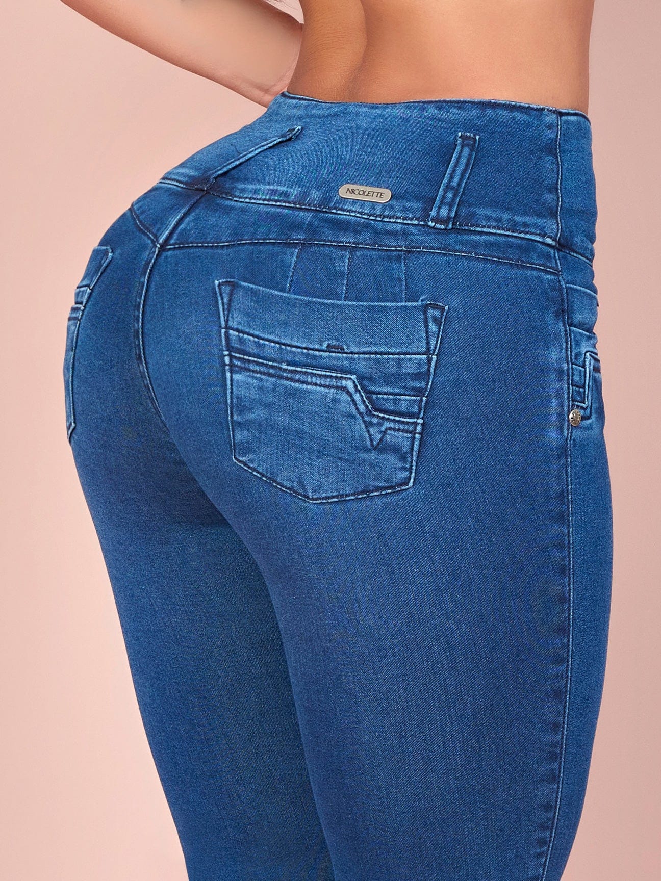 Jeans colombianos con realce de glúteos y talle alto – Fajas Colombianas  Sale