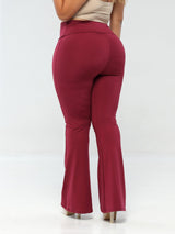 Leggings acampanados de levantamiento de glúteos empoderados con control de barriga 1288