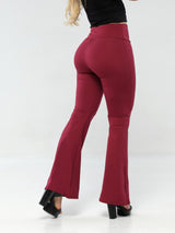 Leggings acampanados de levantamiento de glúteos empoderados con control de barriga 1288