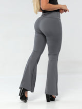 Leggings acampanados de levantamiento de glúteos empoderados con control de barriga 1288