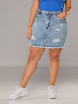 Slay Butt Lift Jean Skirt 14174
