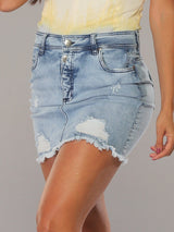 Slay Butt Lift Jean Skirt 14174
