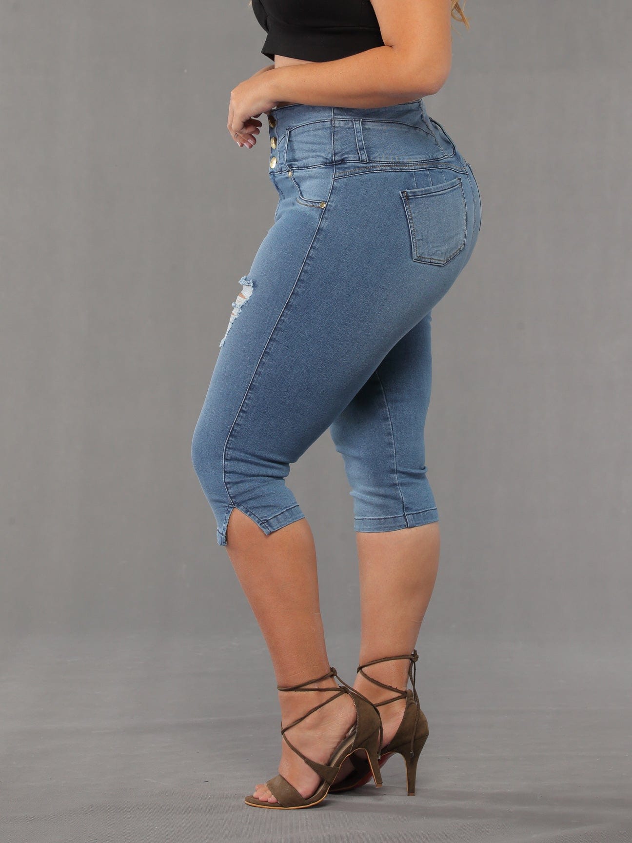 Sugar Butt Lift Jean Capri 14187