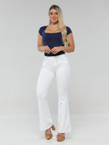 White Christmas Butt Lift Jeans 14233