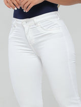 White Christmas Butt Lift Jeans 14233