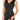 Front view of Black Sculpting Full Body Shaper with Bra and Hooks.